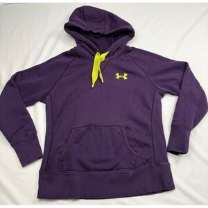 Under Armour UA Storm Hoodie Women's S Purple Neon Logo Pullover